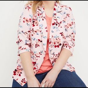 BRYANT BLAZER - FLORAL CREPE SINGLE BUTTON.